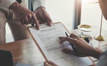 Judge with Justice lawyers having team meeting at law firm background. Concepts of Law and Legal